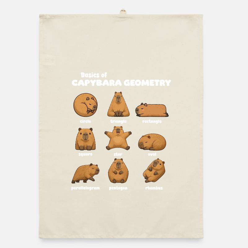 Bases de la géométrie de capybara Funnier Torchon bio