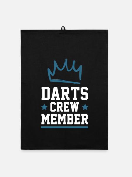 Darts Crew - Organic Geschirrtuch - Schwarz - Vorne