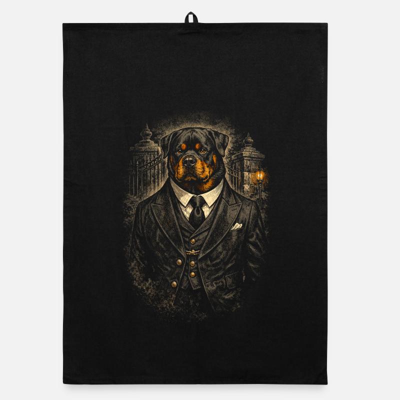Rottweiler Dog dans la Mafia Torchon bio