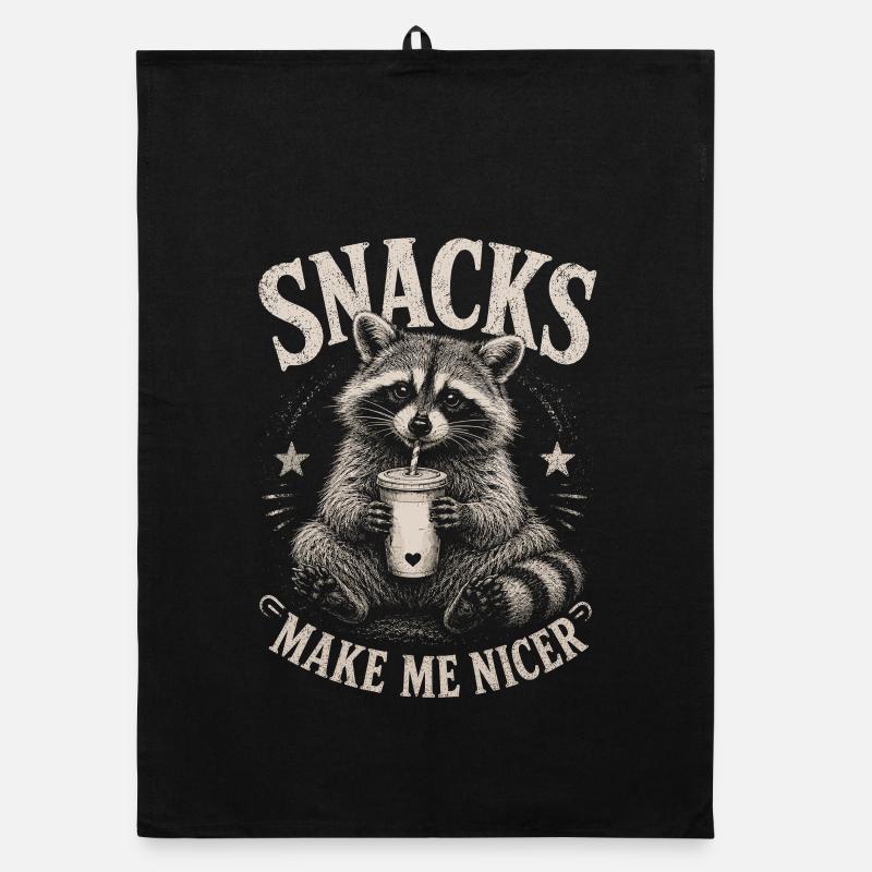 Raton laveur, snacks me rendent plus gentil Torchon bio