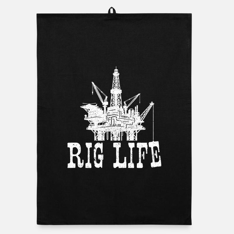 Rig Life Ölfeldarbeiter Roughneck Organic Geschirrtuch
