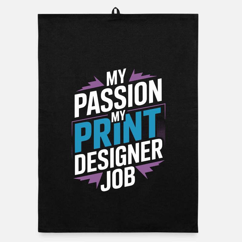 Designer d’estampes Ma passion Mon designer créatif Torchon bio