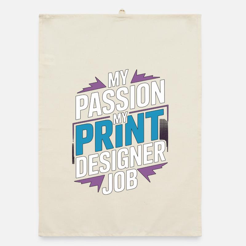 Designer d’estampes Ma passion Mon designer créatif Torchon bio