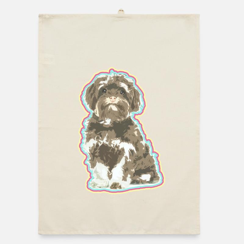 Yorkshire Lover – Art de chiot mignon Torchon bio