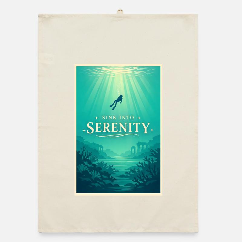 Immerse yourself in peace | Diving Organic dish towel
