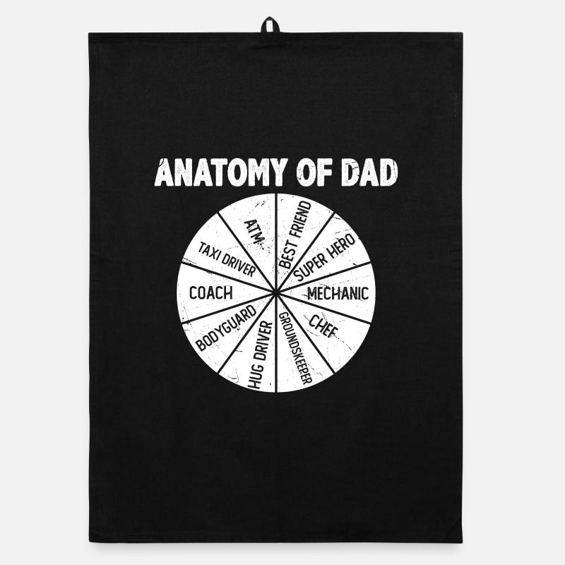 Anatomie des Papas – Rad der Hobbys Organic Geschirrtuch