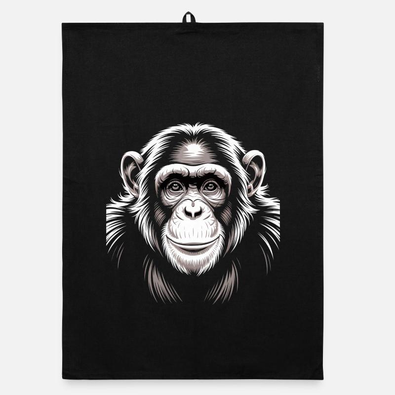 Monkey Chimpanzee Organic dish towel
