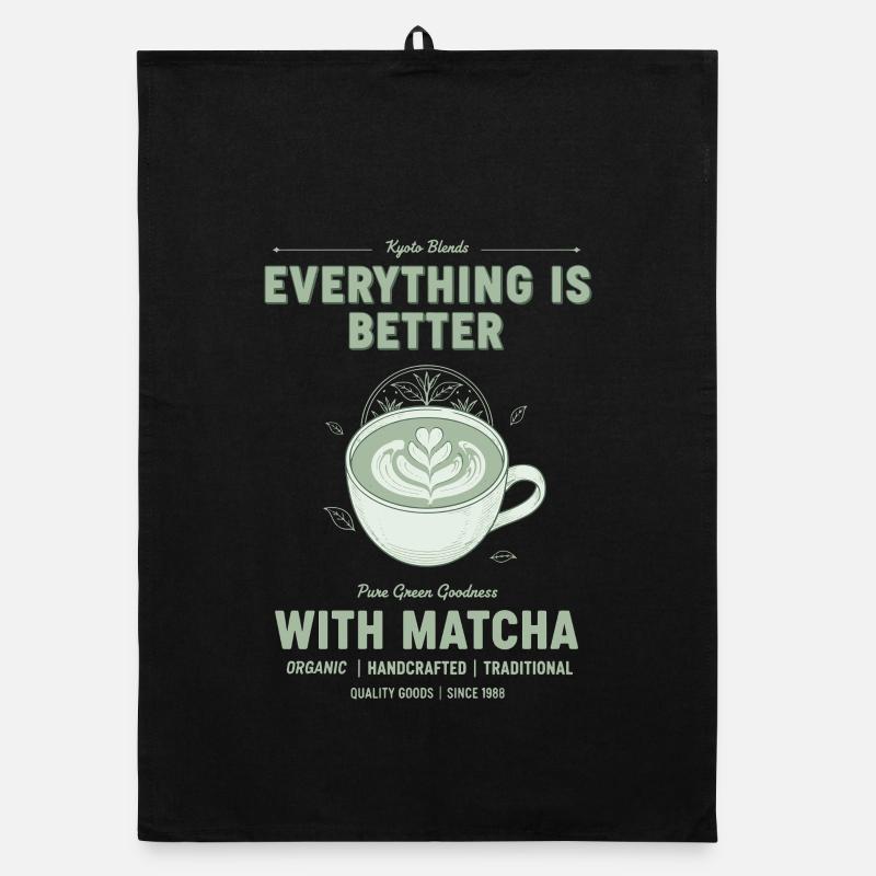 Everything Is Better With Matcha Pure Green Organic dish towel