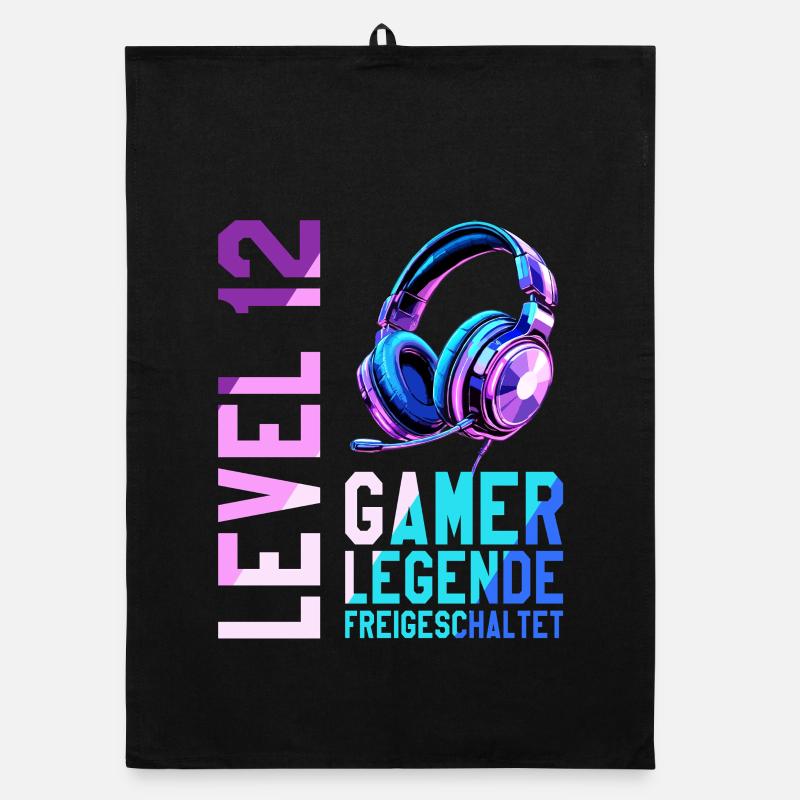 12. Geburtstag Junge Mädchen Gaming Level 12 Jahre Organic Geschirrtuch
