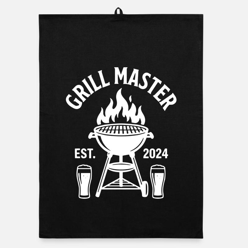 GRILL MASTER EST 2024 Grillmeister Torchon bio