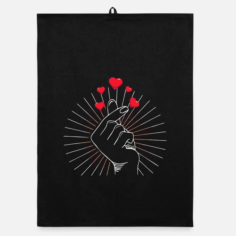 Pinched Hearts Radiance Organic dish towel