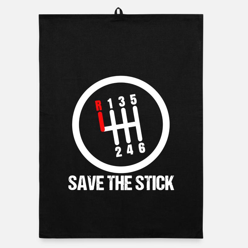Save the Stick Gear Shift Organic dish towel