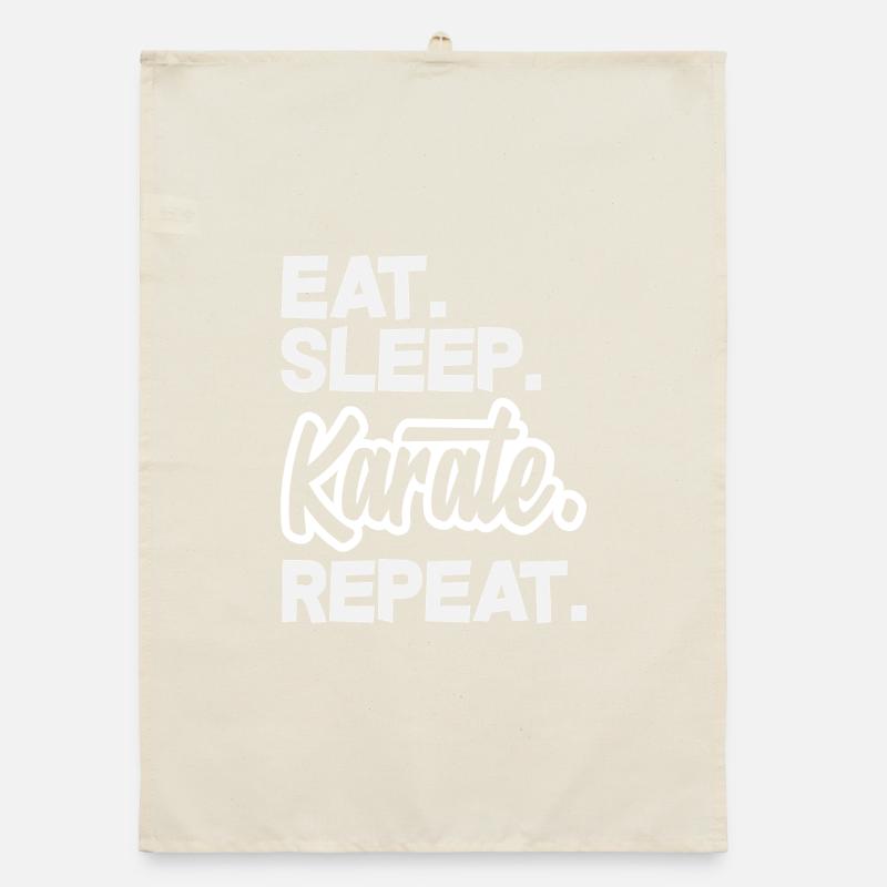Eat Sleep Karate Repeat Kampfsport Training Organic Geschirrtuch