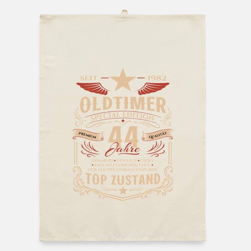 44. Geburtstag Geschenk Mann Oldtimer Vintage 1982 Organic Geschirrtuch