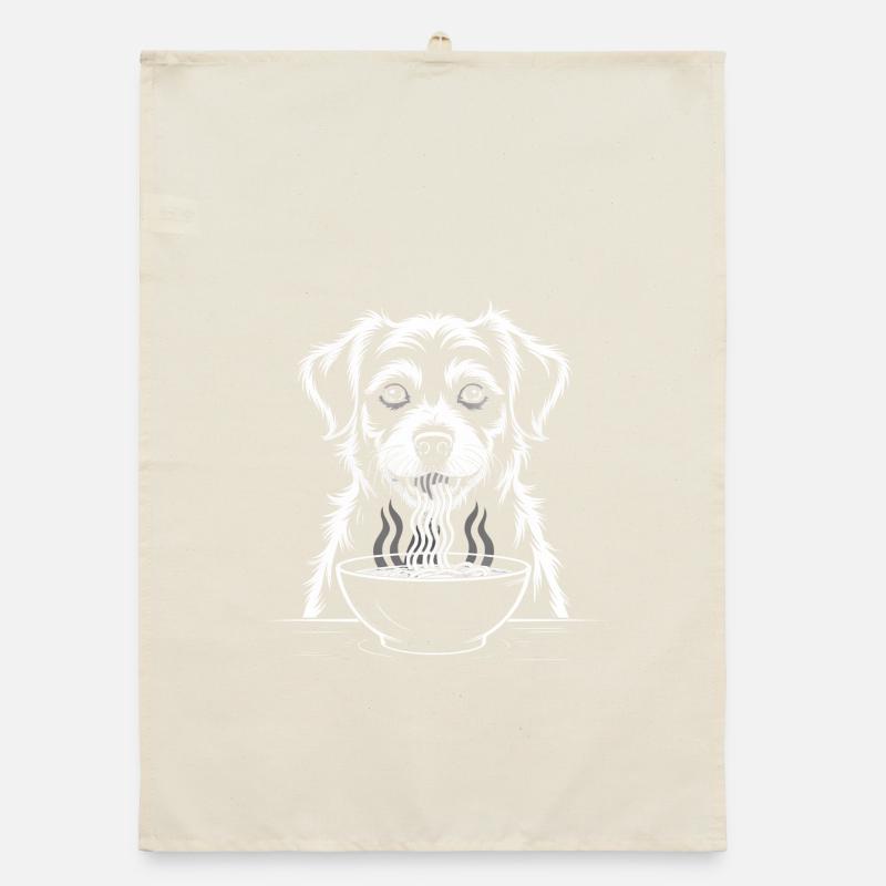Labrador isst Ramen Organic Geschirrtuch