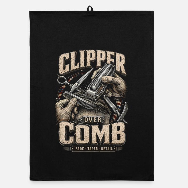 Barber Barbier Clipper Over Comb Organic Geschirrtuch