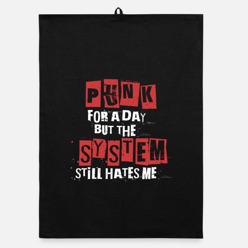 Punk For A Day Organic dish towel