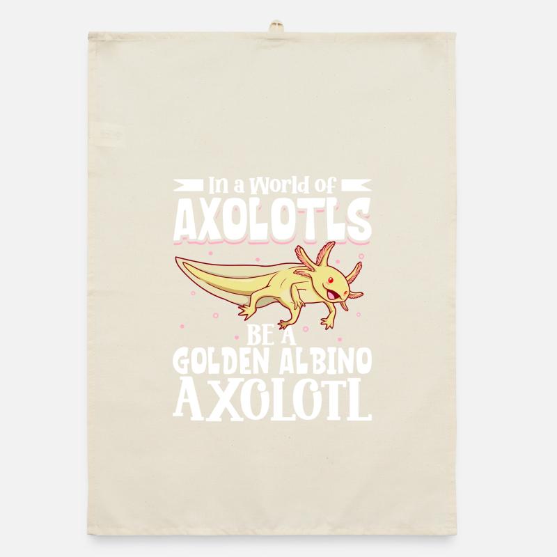 Sei ein Golden Albino Axolotl Organic Geschirrtuch