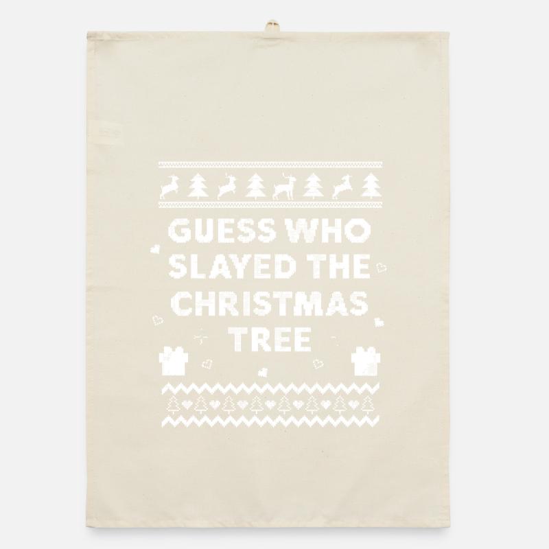 Devinez qui a tué le sapin de Noël Torchon bio