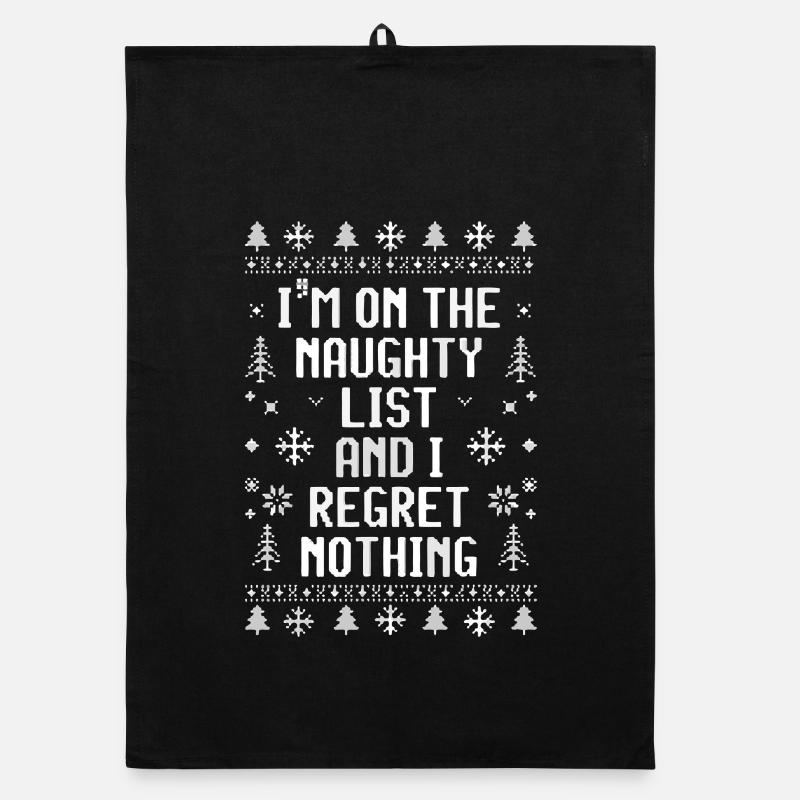 Naughty List Rebel Weihnachts-Tee Organic Geschirrtuch