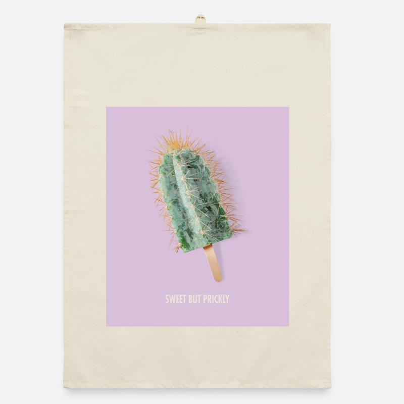 Sweet But Prickly Kaktus Eis Design Organic Geschirrtuch