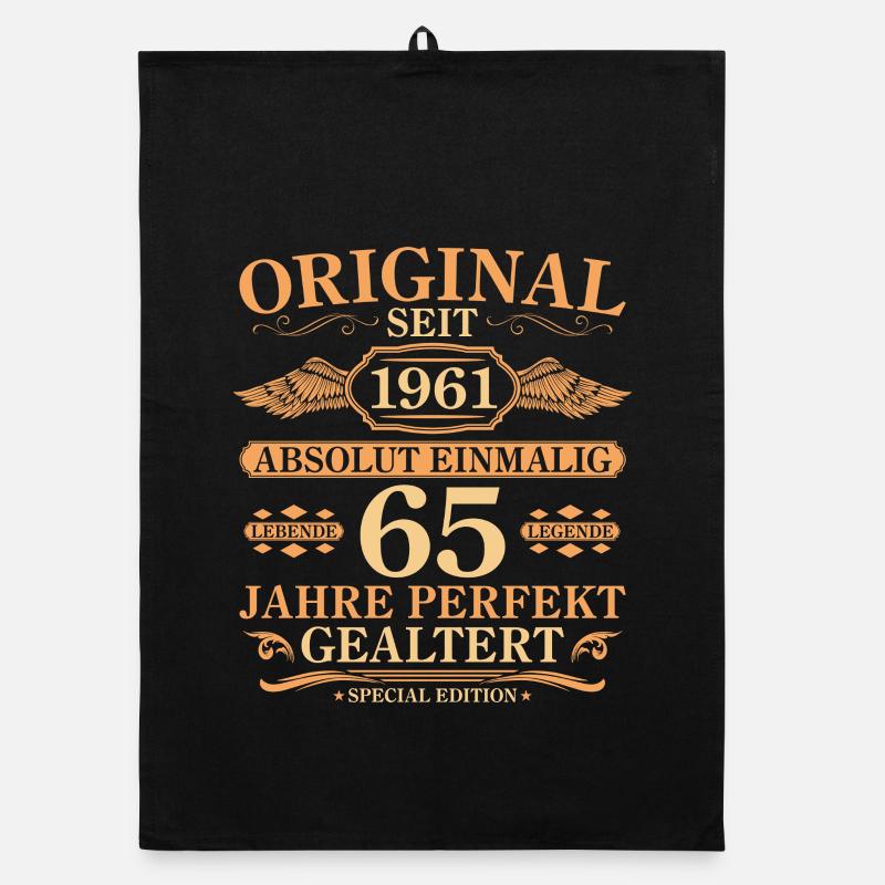Original seit 1961 Baujahr 65. Geburtstag Organic Geschirrtuch