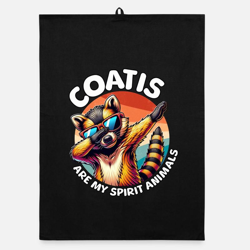 Funny Coati Sayings Organic dish towel