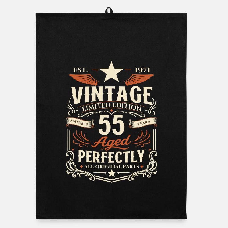 55. Geburtstag Geschenk 1971 Mann Vintage Retro Organic Geschirrtuch