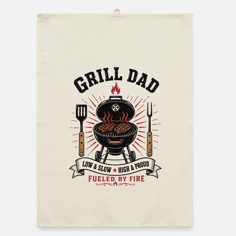 Grill Papa BBQ alimenté par le feu Torchon bio