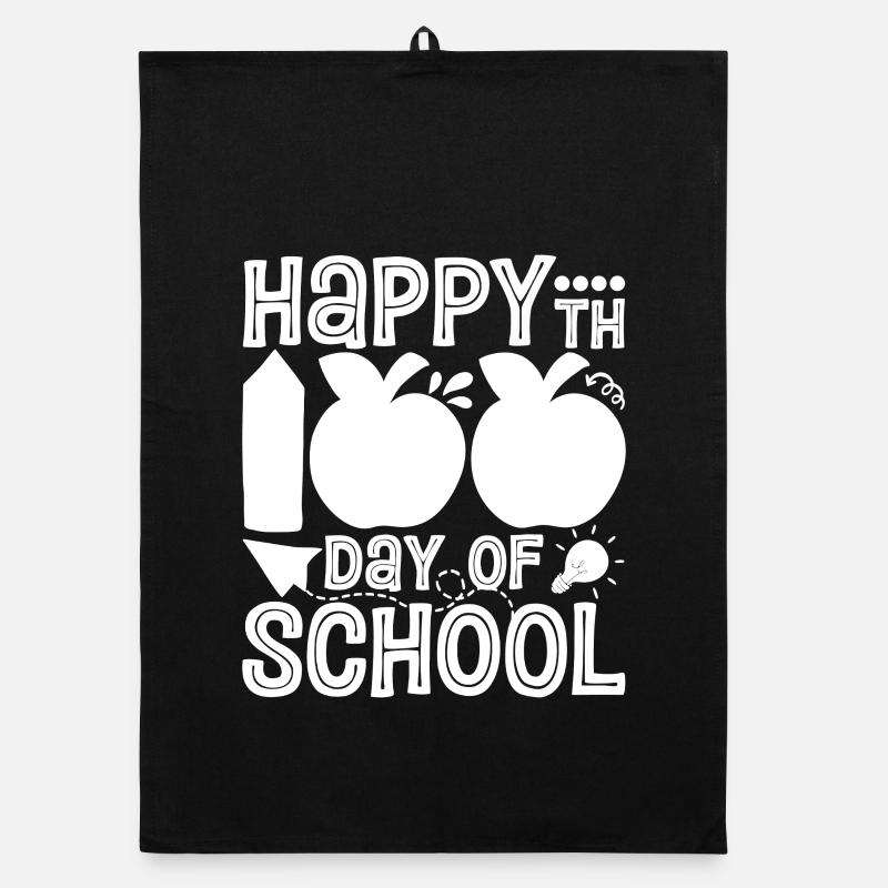 Joyeux 100e jour d’école Torchon bio