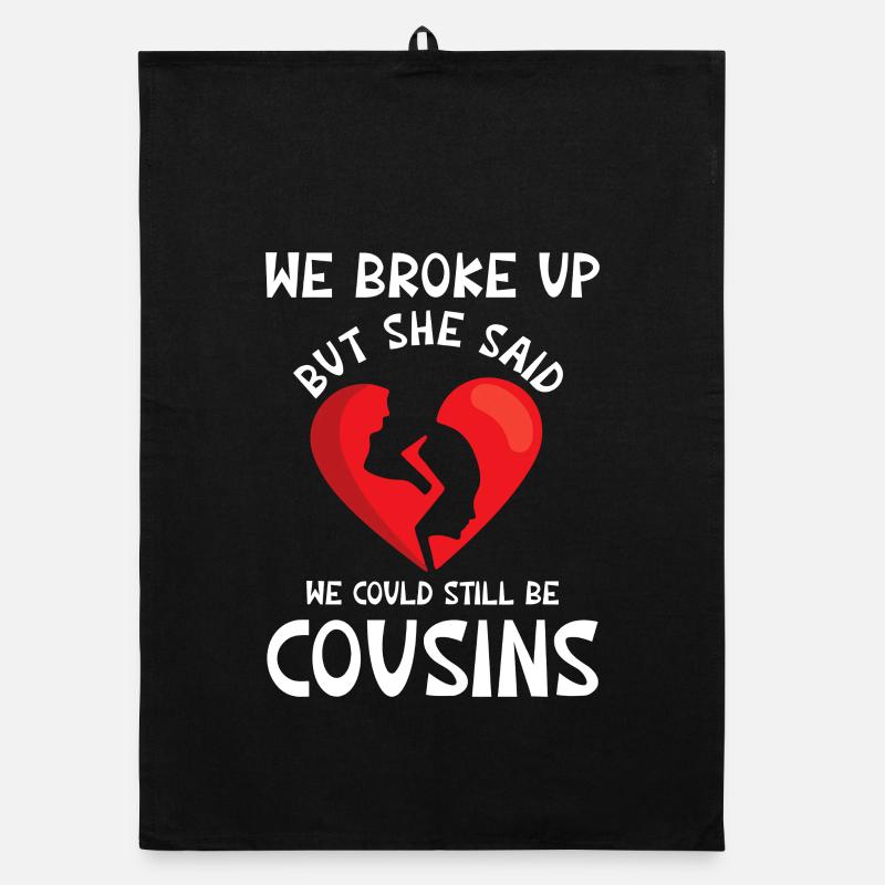 Breakup Cousins Heart Graphic Tee Organic dish towel