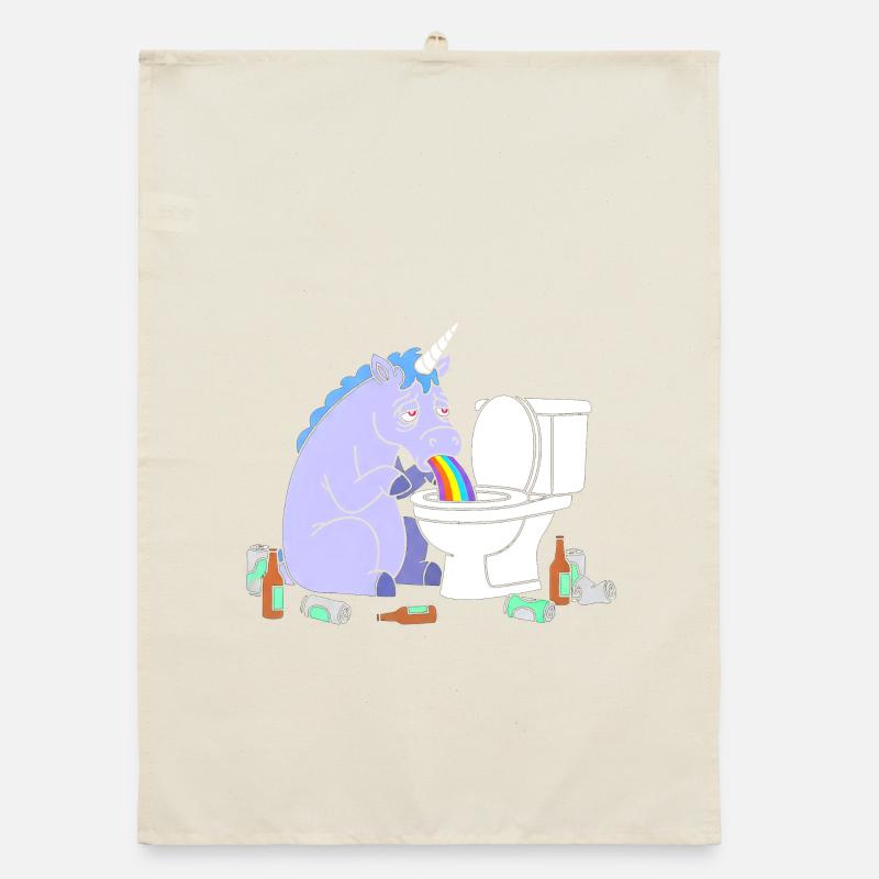 Klo Regenbogen Einhorn Organic Geschirrtuch