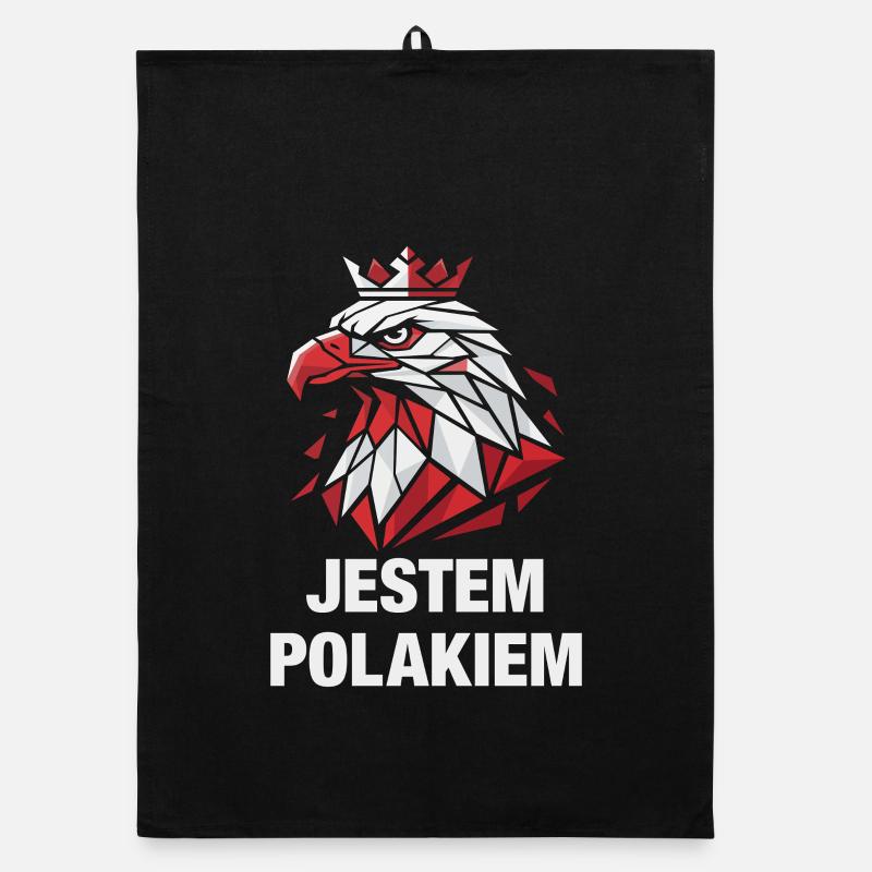 Poland Pride White Eagle Jestem Polakiem Organic dish towel