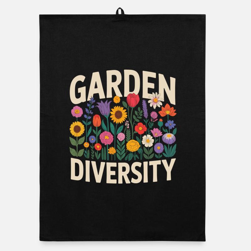 Diversité des jardins Diversité des fleurs Torchon bio