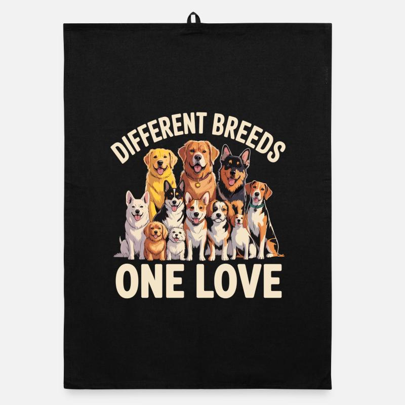 Races différentes : Un aime les chiens Torchon bio