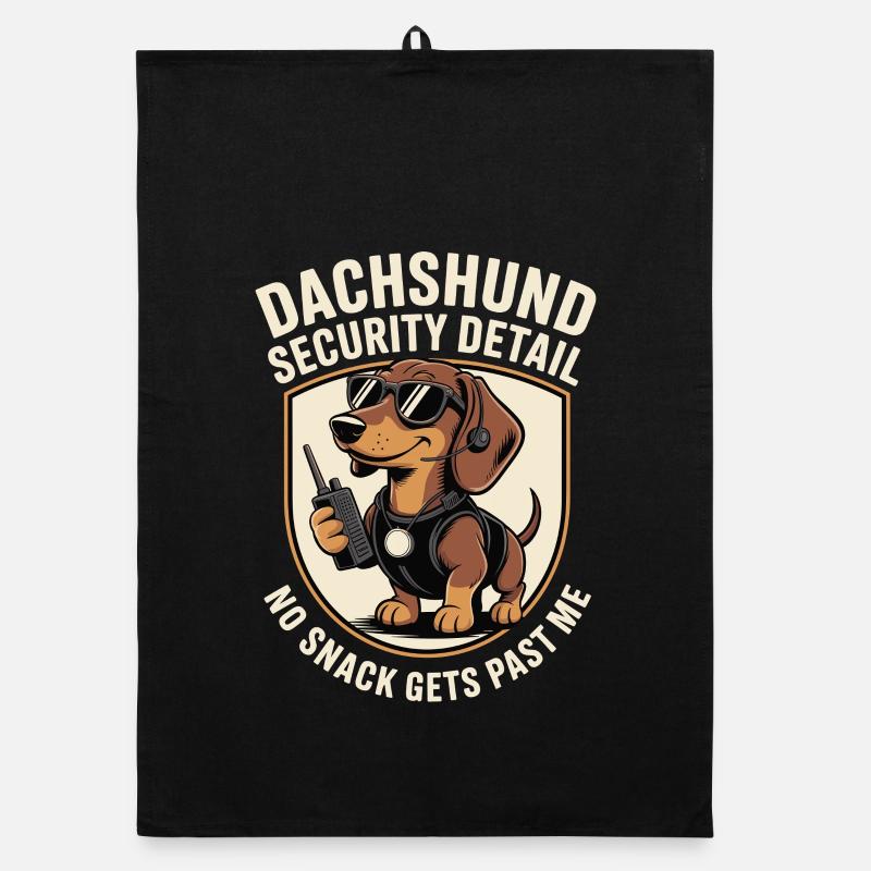 Dackel Snackwache Organic Geschirrtuch