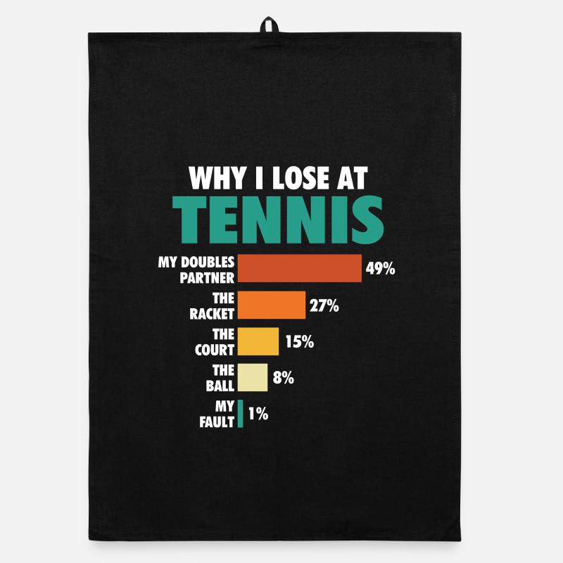 Why I Lose At Tennis Funny Histogram Chart Organic dish towel