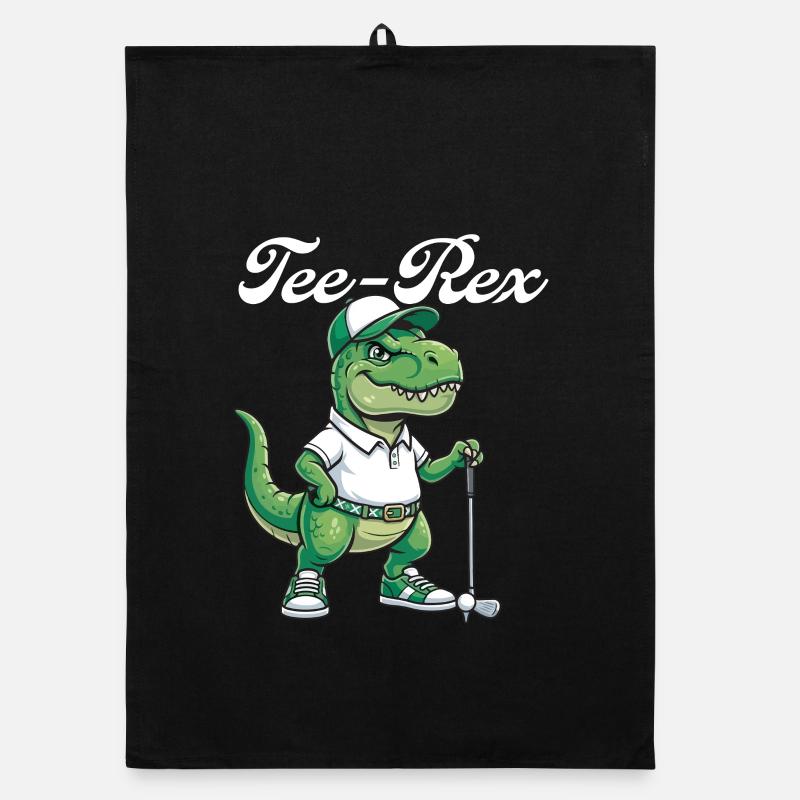 Tee Rex Dinosaurier-Golf Lustiger Golfer-Humor Organic Geschirrtuch