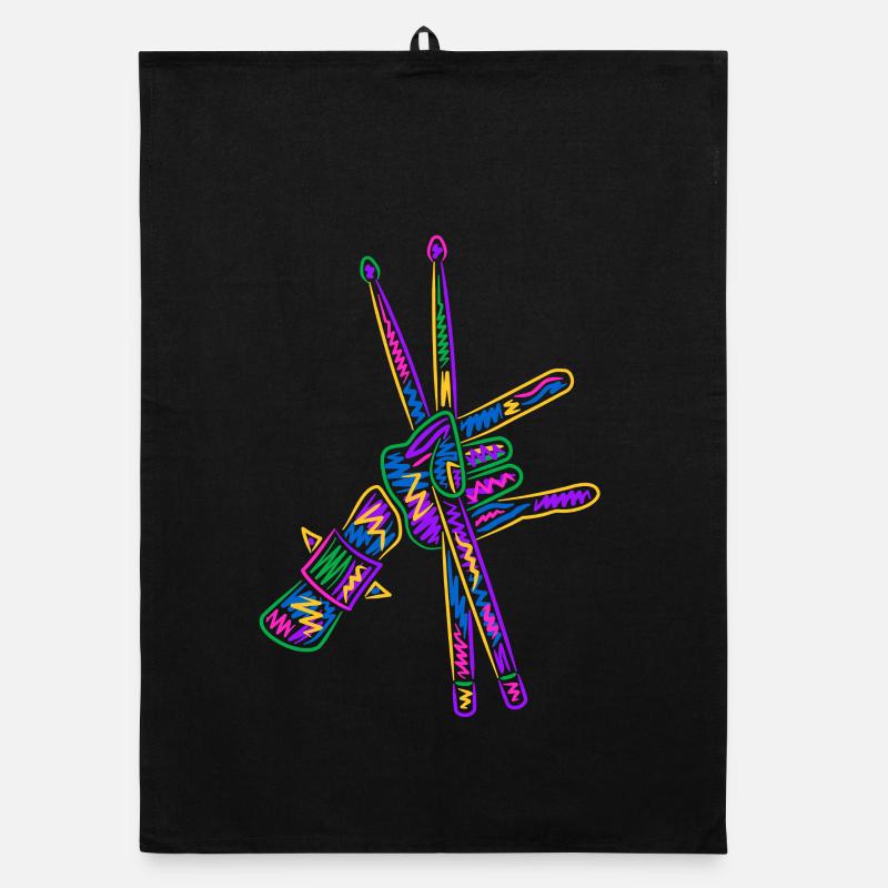 Drums, Drummers, Colorful, Children, Boys, Drummers Organic dish towel