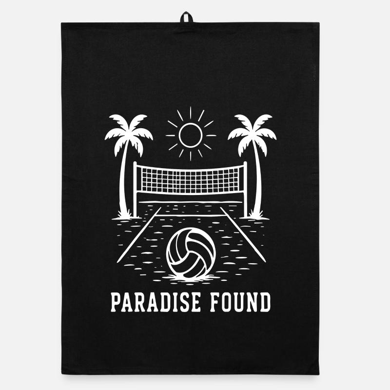 Paradise Found Beach Volleyball Summer Paradise Organic dish towel