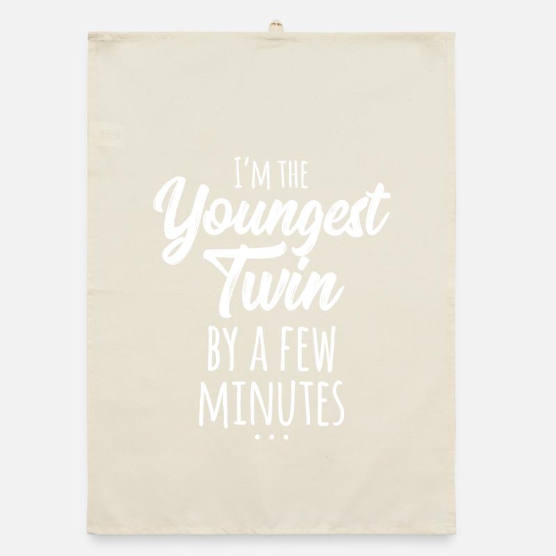 Youngest Twin Caption Tee Organic dish towel