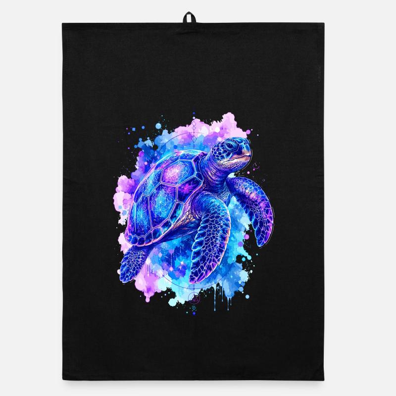 Sea turtle, turtle, water turtle Organic dish towel