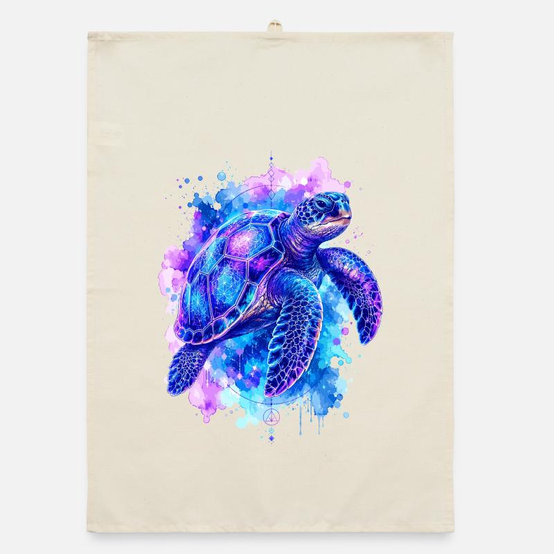 Sea turtle, turtle, water turtle Organic dish towel
