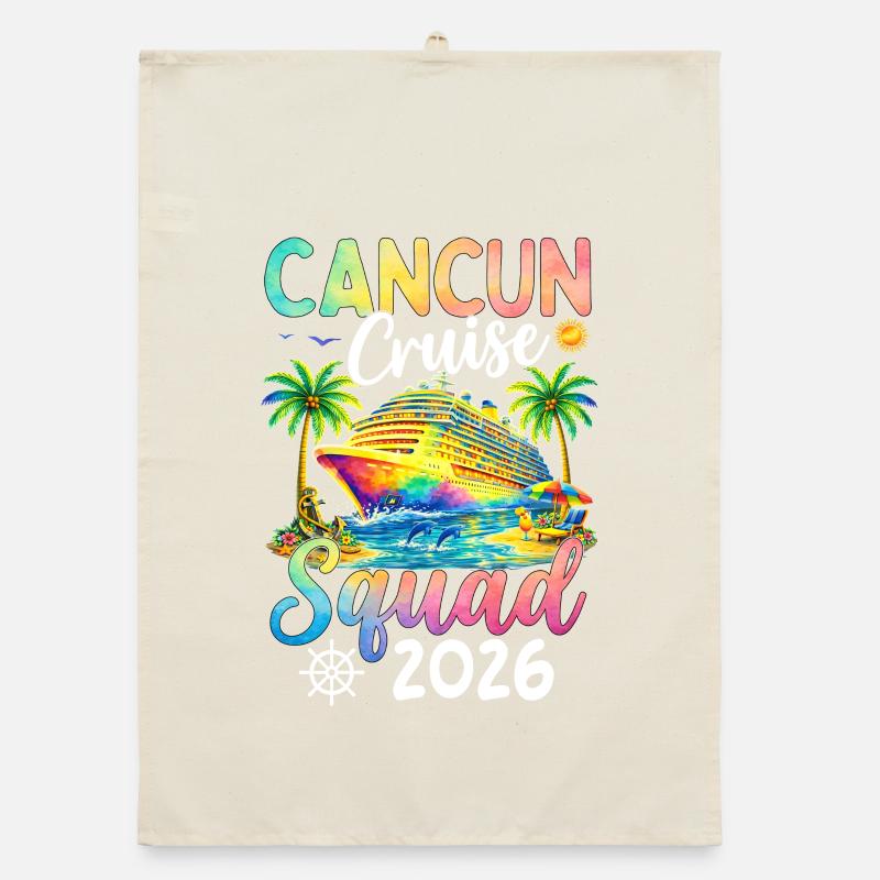 Cancun Cruise Squad 2026 Organic dish towel