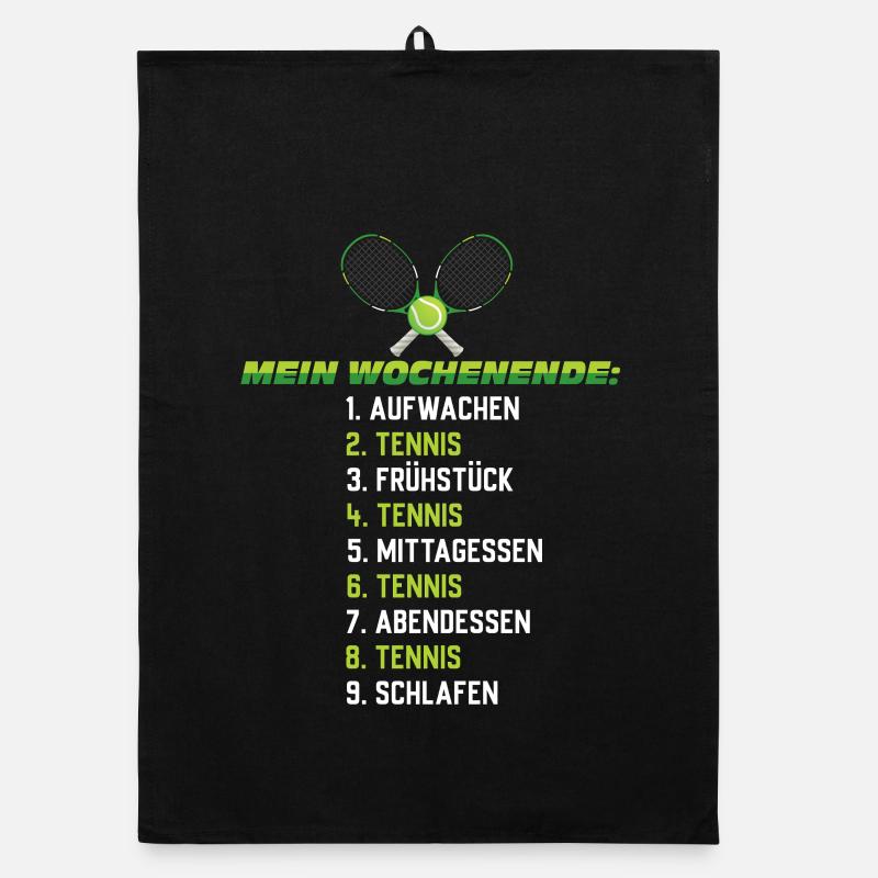Tennis Wochenendplan – Lustiger Zeitplan Organic Geschirrtuch