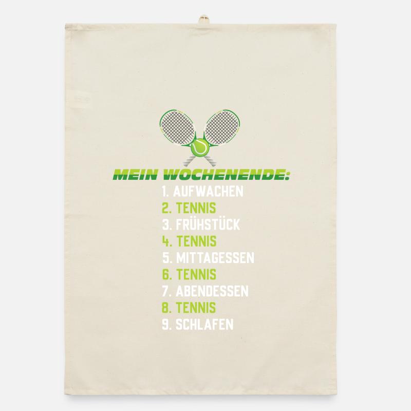 Tennis Wochenendplan – Lustiger Zeitplan Organic Geschirrtuch