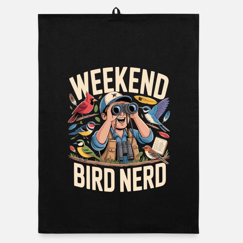 Weekend Bird Nerd Vogelbeobachter Organic Geschirrtuch