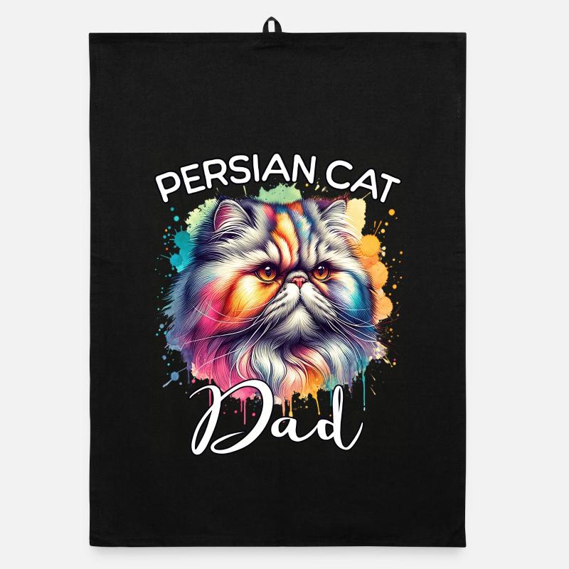 Persian Cat Dad Organic dish towel