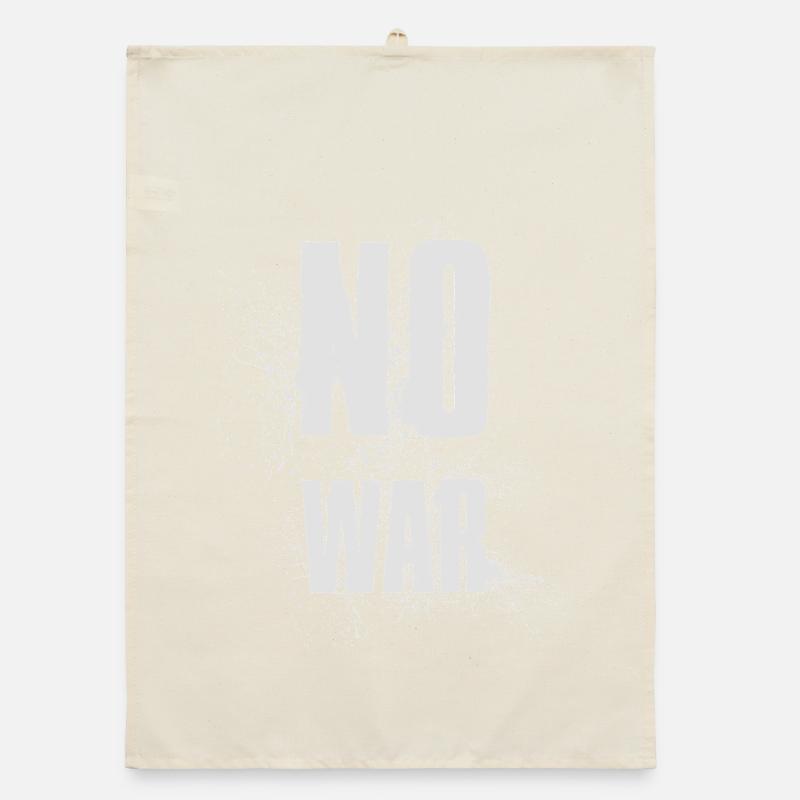 NO WAR – Statement for peace against war Organic dish towel
