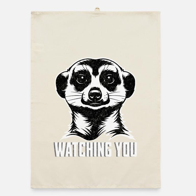 Suricate qui te regarde - Chemise drôle d’animal Torchon bio